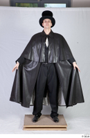  Photos Man in Historical formal suit 5 19th century a poses historical clothing leather cloak whole body 0001.jpg